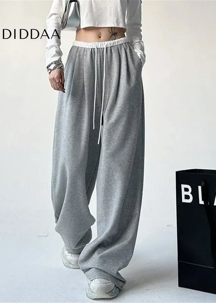 Gray Oversized High Waist Loose Wide Leg Sweatpants - Grey / XS - Unisex Sweatpants