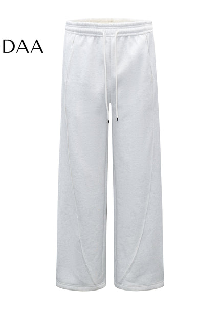 Gray Thickened Fleece Scimitar Sweatpants for Men and Women - S / Grey - Unisex Sweatpants