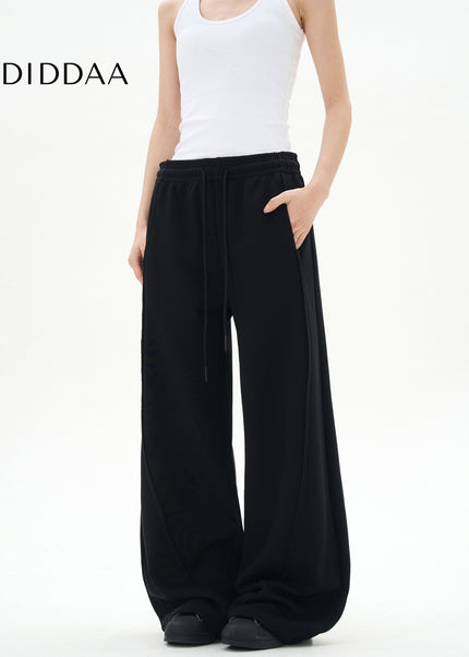 Gray Thickened Fleece Scimitar Sweatpants for Men and Women - Unisex Sweatpants