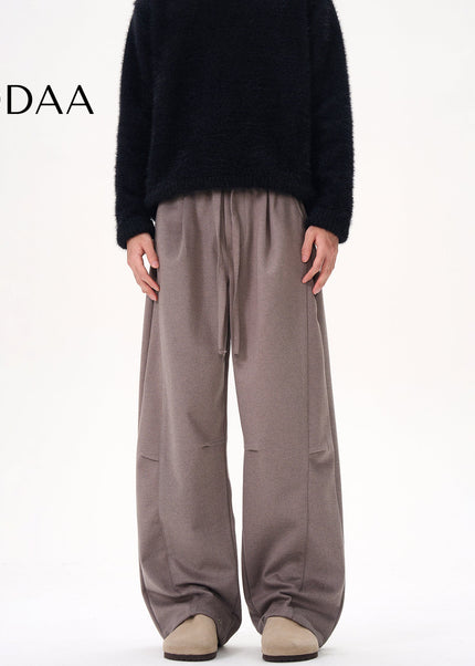 Gray Thickened Tweed Scimitar Sweatpants for Men and Women - S / Light Brown - Unisex Sweatpants