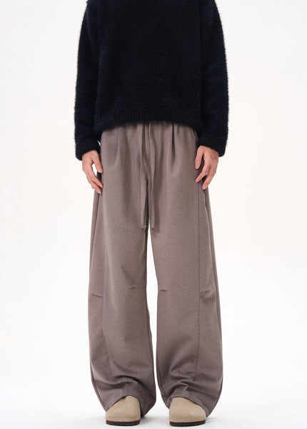 Gray Thickened Tweed Scimitar Sweatpants for Men and Women - Unisex Sweatpants