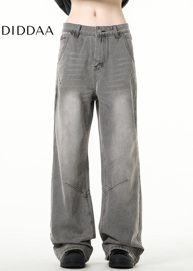 Grey Deconstructed Bootcut Jeans for Men and Women - Men’s Jeans