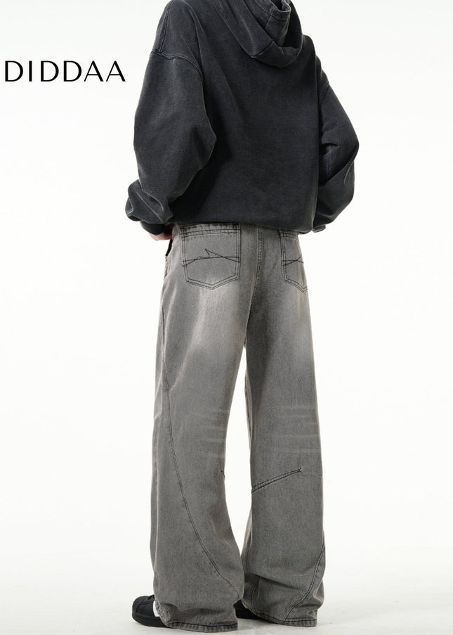 Grey Deconstructed Bootcut Jeans for Men and Women - Men’s Jeans