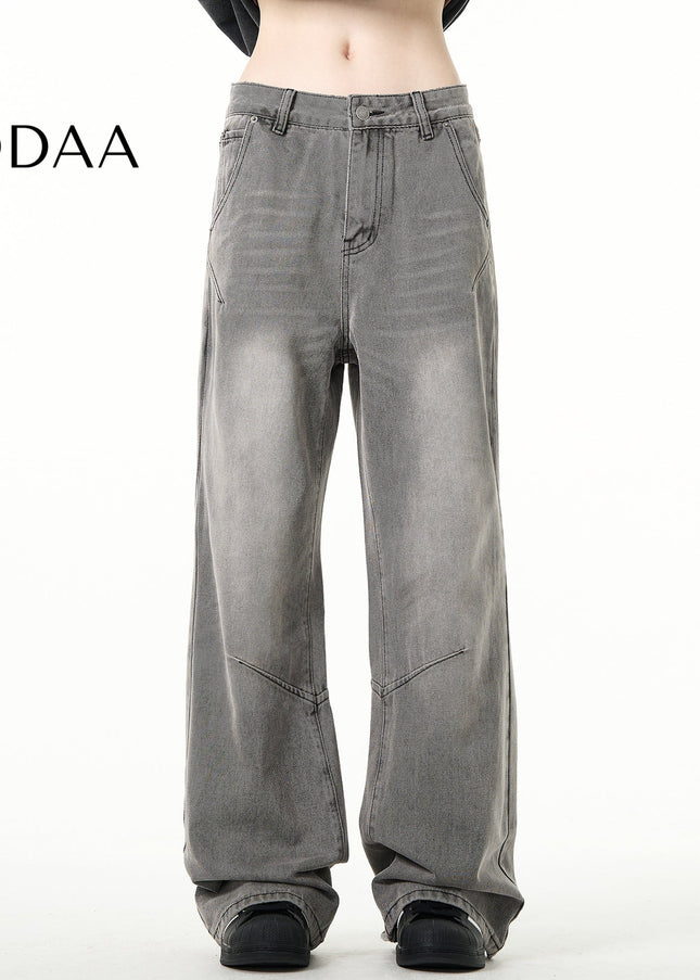 Grey Deconstructed Bootcut Jeans for Men and Women - S / Grey - Men’s Jeans
