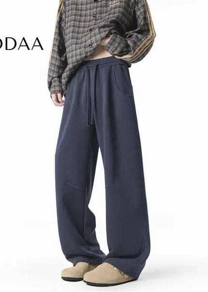 Grey Heavyweight Graphic Joggers Pants for Men - Dark Blue / M - Unisex Sweatpants