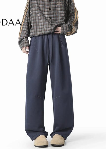 Grey Heavyweight Graphic Joggers Pants for Men - Unisex Sweatpants