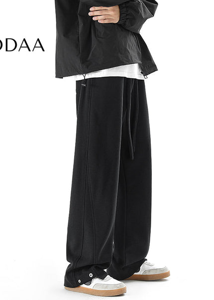 Grey Loose Fit Casual Sweatpants for Men - M / Black - Unisex Sweatpants