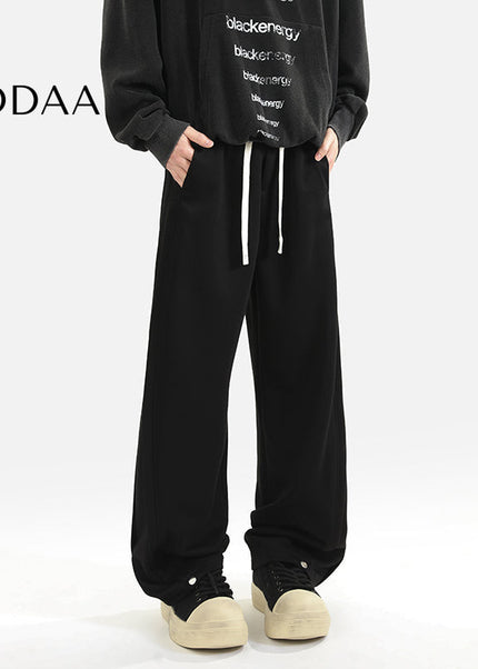 Grey Loose Fit Cotton Sweatpants for Men - M / Black - Unisex Sweatpants