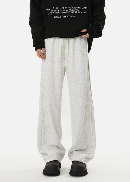 Grey Loose Fit Cotton Sweatpants for Men - Unisex Sweatpants