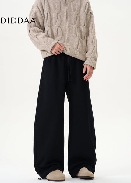 Grey Loose Fit Fleece Commuter Sweatpants Unisex - Unisex Sweatpants