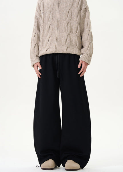 Grey Loose Fit Fleece Commuter Sweatpants Unisex - Unisex Sweatpants