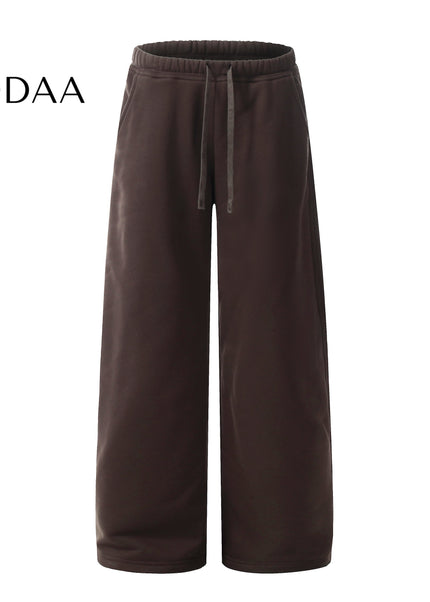 Grey Loose Fit Fleece Commuter Sweatpants Unisex - S / Brown - Unisex Sweatpants