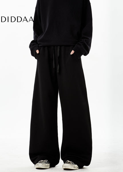 Grey Loose Fit Fleece Sweatpants for Couples - Unisex Sweatpants