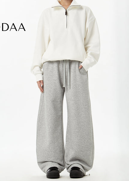 Grey Loose Fit Machete Fleece Sweatpants for Couples - S / Grey - Unisex Sweatpants