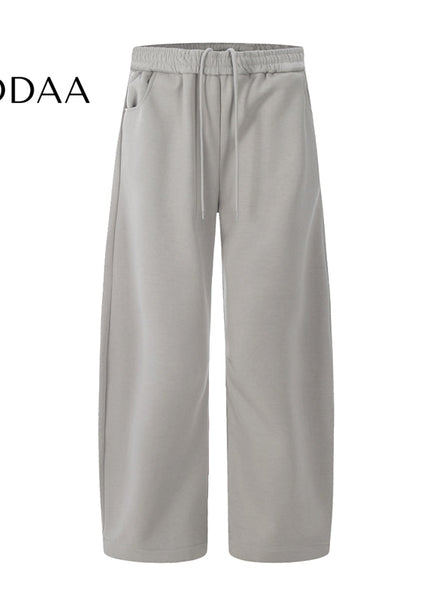 Grey Loose Fit Pleated Fleece Sweatpants Slacks - S / Beige - Unisex Sweatpants