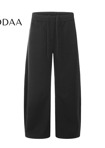 Grey Loose Fit Pleated Fleece Sweatpants Slacks - S / Black - Unisex Sweatpants