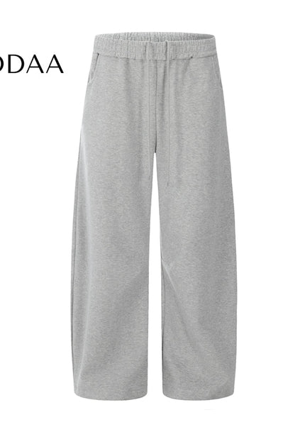 Grey Loose Fit Pleated Fleece Sweatpants Slacks - S / Grey - Unisex Sweatpants