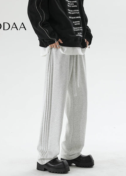 Grey Loose Fit Plus Size Sweatpants for Men - M / Grey - Unisex Sweatpants