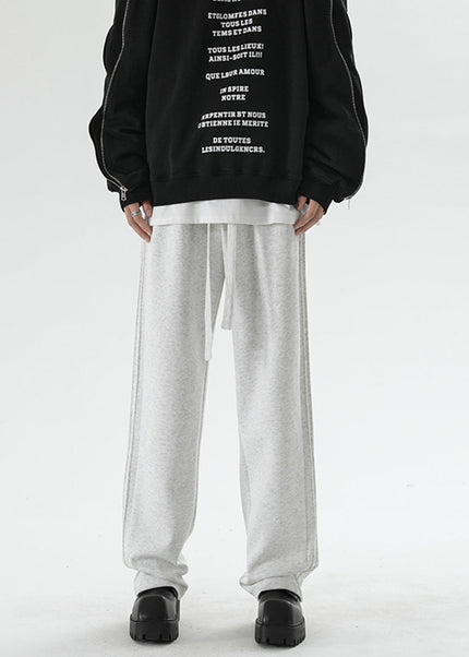 Grey Loose Fit Plus Size Sweatpants for Men - Unisex Sweatpants