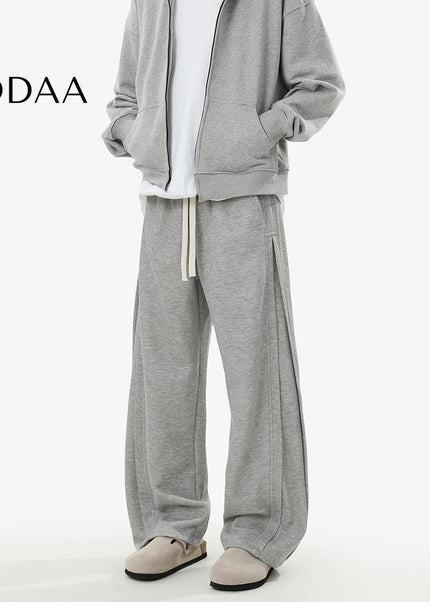 Grey Loose Fit Retro Sweatpants for Men and Women - M / Grey - Unisex Sweatpants