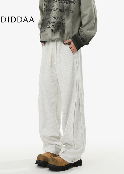 Grey Loose Fit Retro Sweatpants for Men and Women - Unisex Sweatpants