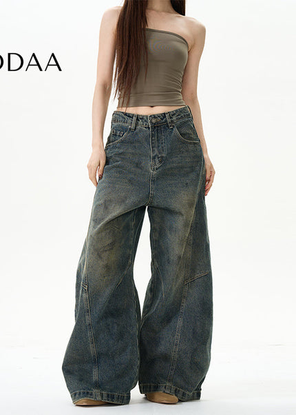 Grey Loose High Street Scimitar Pants for Men - S / Vintage Blue - Women’s Jeans