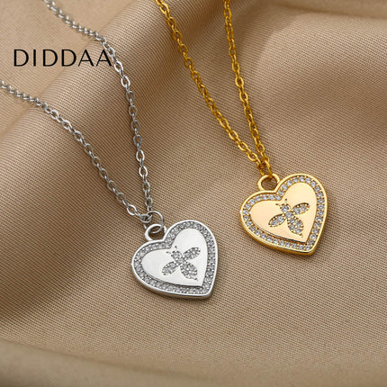 Honey Pendant Necklace | Gold Zirconia Bee Chain - Silver - Necklaces