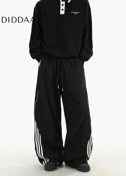 Khaki Loose Fit Casual Trousers for Men Spring Fashion - Unisex Sweatpants