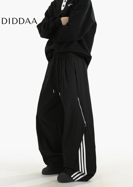 Khaki Loose Fit Casual Trousers for Men Spring Fashion - Unisex Sweatpants