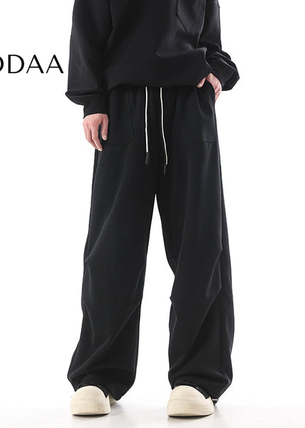 Khaki Loose Fit Paratrooper Pants for Men - S / Black - Unisex Sweatpants