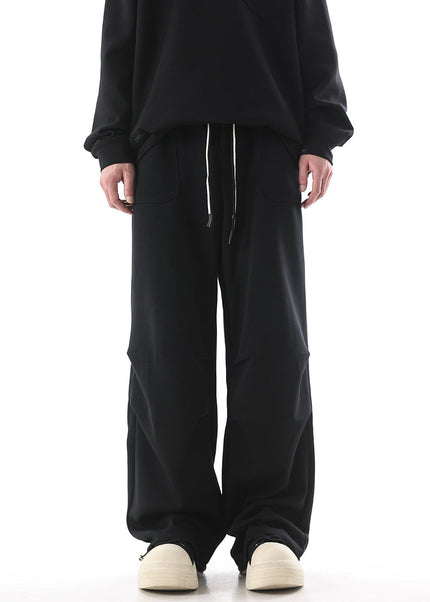 Khaki Loose Fit Paratrooper Pants for Men - Unisex Sweatpants