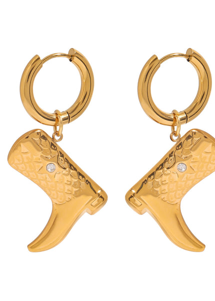 Jieding European and American 18k gold titanium steel earrings, light luxury, high-end earrings, non-fading earrings, cross-border stainless steel jewelry