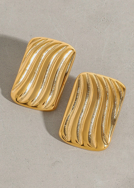 Jieding European and American geometric titanium steel stud earrings, light luxury, high-end earrings, non-fading jewelry, stainless steel cross-border women