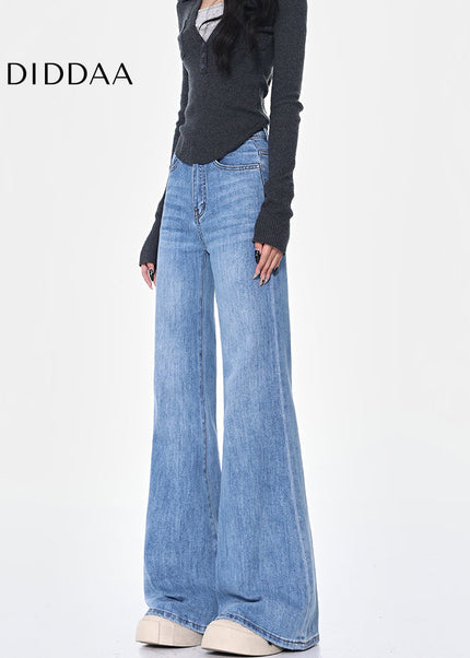 Light Blue High Waist Bootcut Jeans Women’s Stretch Flared - Women’s Jeans