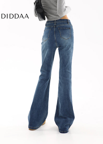Light Blue High-Waisted Slim Bootcut Jeans Women’s 2025 - Women’s Jeans
