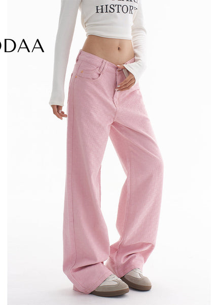 Light Blue Loose Fit Wide-Leg AGUA American Straight Jeans - Women’s Jeans