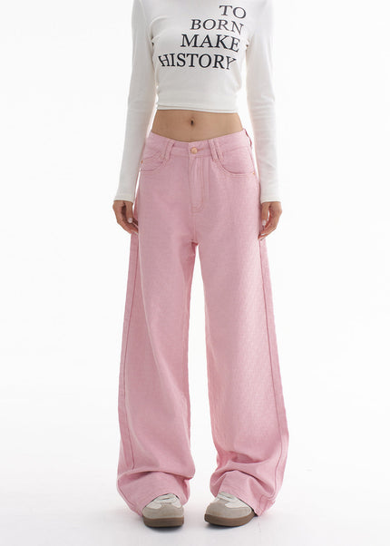 Light Blue Loose Fit Wide-Leg AGUA American Straight Jeans - Women’s Jeans