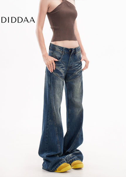 Light Blue Retro Flared Jeans Women’s 2025 Spring Style - Women’s Jeans