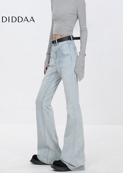 Light Blue Slim Design Bootcut Jeans for Women - Women’s Jeans