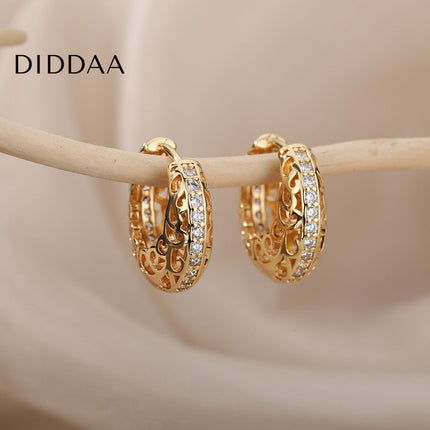 Loutine Earrings | Gold Luxury Statement Hoop Earrings - Earrings