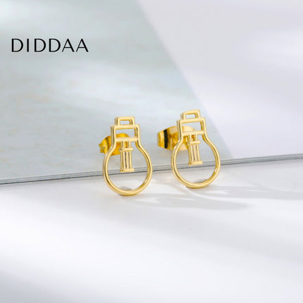 Lumere Earrings | Gold Hollow Bomb Stud Earrings - Earrings