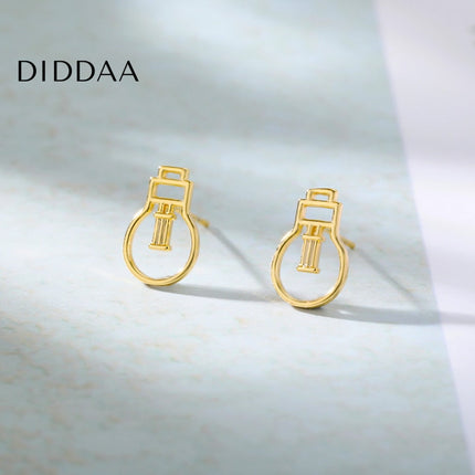 Lumere Earrings | Gold Hollow Bomb Stud Earrings - Earrings