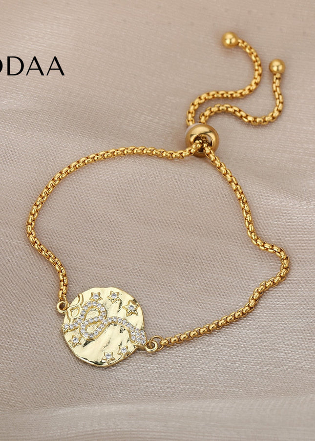 Mamane Bracelet | Gold Zirconia Snake Animal Jewelry Bracelet - Gold - Bracelets