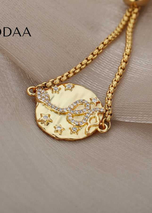 Mamane Bracelet | Gold Zirconia Snake Animal Jewelry Bracelet - Gold - Bracelets