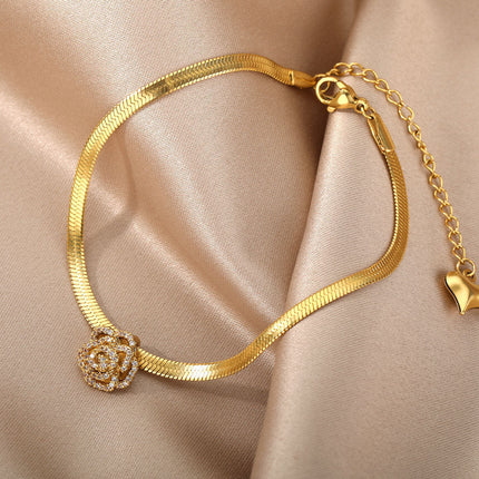 Montrer Bracelet | Gold Rose Zirconia Bracelet - Gold - Bracelets