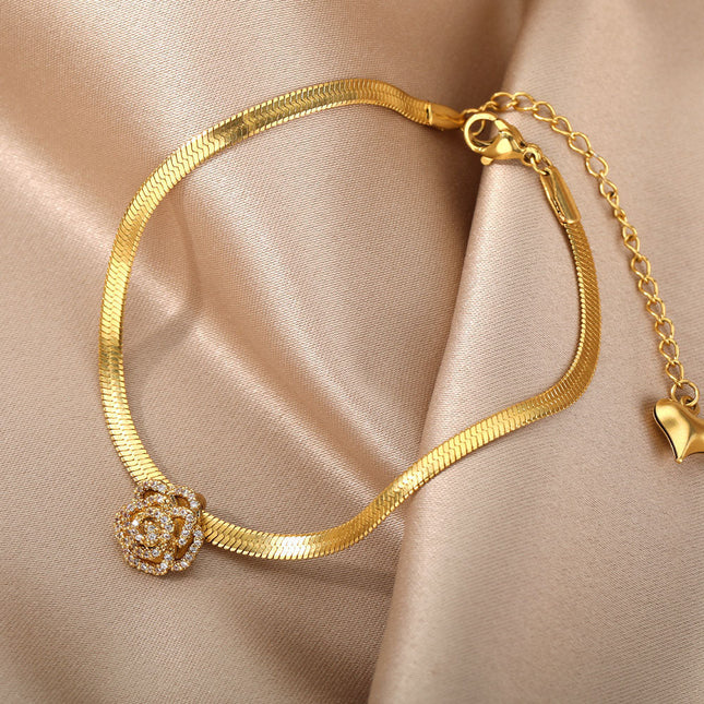 Montrer Bracelet | Gold Rose Zirconia Bracelet - Gold - Bracelets