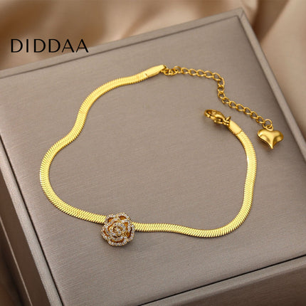 Montrer Bracelet | Gold Rose Zirconia Bracelet - Gold - Bracelets