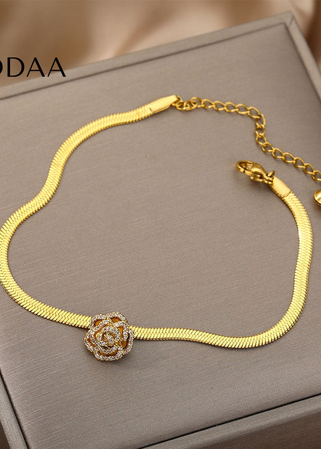 Montrer Bracelet | Gold Rose Zirconia Bracelet - Gold - Bracelets
