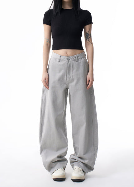 Morandi Gray High Waist Straight Leg Jeans for Women - Women’s Jeans