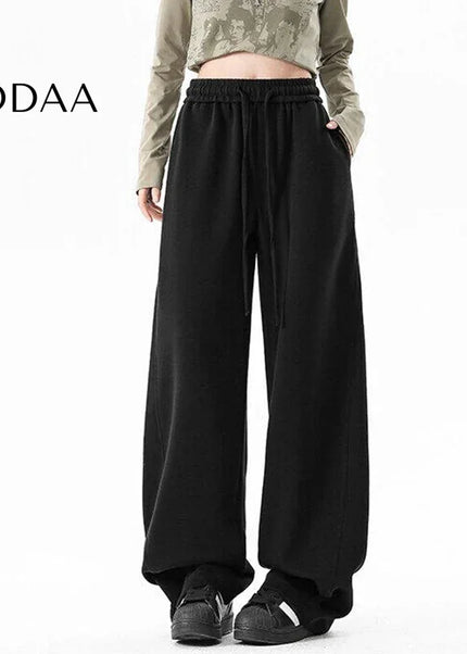 Navy Loose Fit Elastic Waist Men’s Sweatpants Drape Wide Leg - S / Black - Unisex Sweatpants